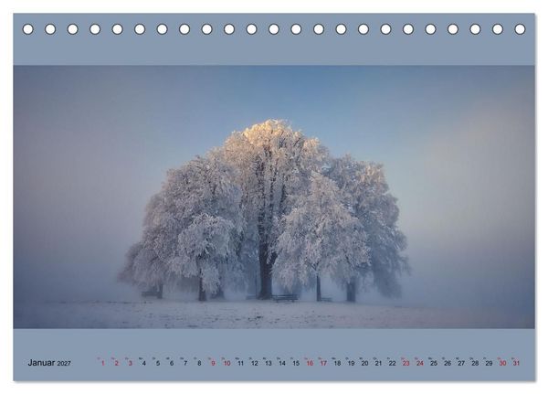 Produktbild: Fogscapes - magische Nebellandschaften (Tischkalender 2027 DIN A5 quer), CALVENDO Monatskalender