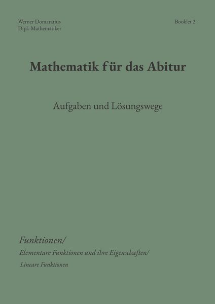 Produktbild: Mathematik f&uuml;r das Abitur