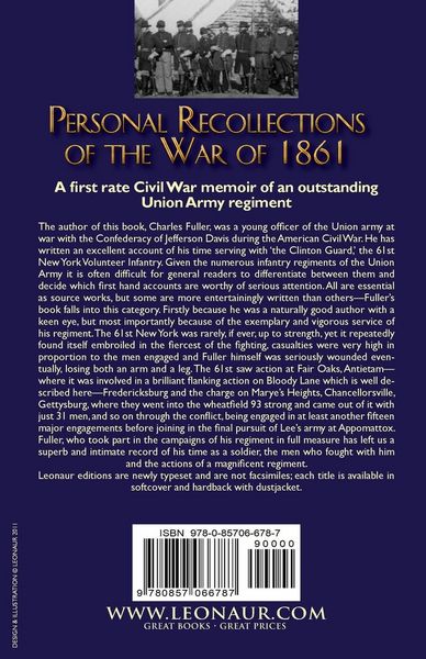 Produktbild: Personal Recollections of the War of 1861