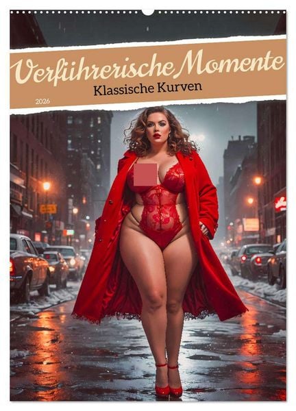 Produktbild: Verf&uuml;hrerische Momente - Klassische Kurven (Wandkalender 2026 DIN A2 hoch), CALVENDO Monatskalender