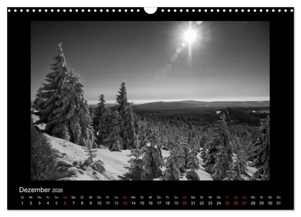 Produktbild: Harz-Bilder in monochrome (Wandkalender 2026 DIN A3 quer), CALVENDO Monatskalender