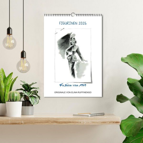 Produktbild: FIGURINEN 2026 - Fashion von 1949 - Originale von Elina Ruffinengo (Wandkalender 2026 DIN A3 hoch), CALVENDO Monatskalender