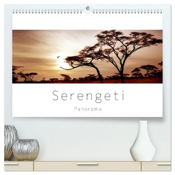 Produktbild: Serengeti Panorama (hochwertiger Premium Wandkalender 2026 DIN A2 quer), Kunstdruck in Hochglanz
