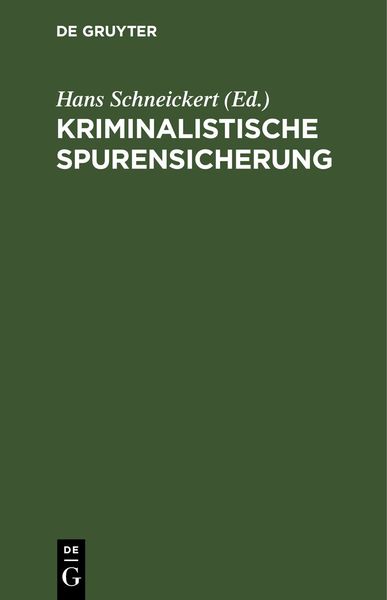 Produktbild: Kriminalistische Spurensicherung