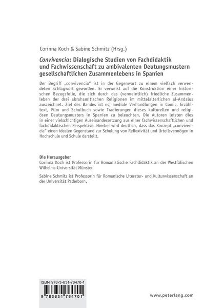 Produktbild: Convivencia: Dialogische Studien von Fachdidaktik und Fachwissenschaft zu ambivalenten Deutungsmustern gesellschaftlichen Zusammenlebens in Spanien