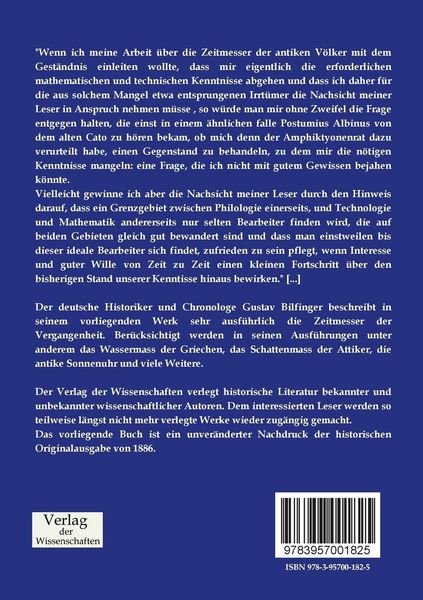 Produktbild: Die Zeitmesser der antiken V&ouml;lker