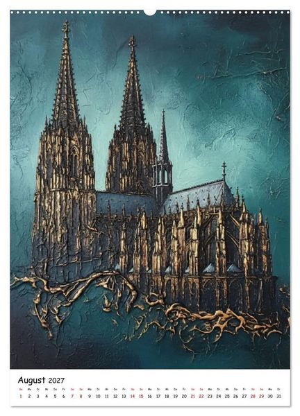 Produktbild: K&ouml;lner Dom-Impressionen: Eine k&uuml;nstlerische Reise (hochwertiger Premium Wandkalender 2027 DIN A2 hoch), Kunstdruck in Hochglanz