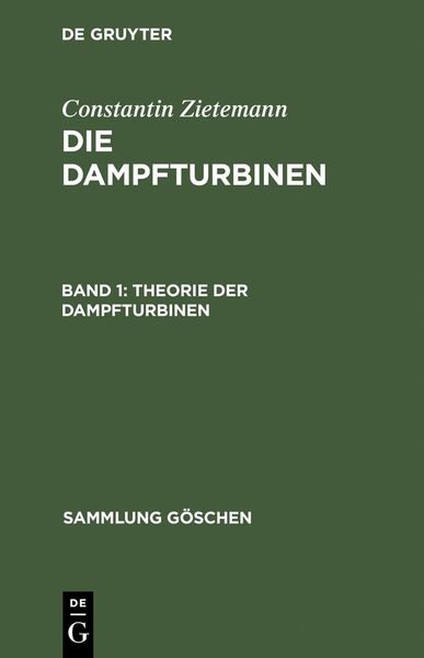 Produktbild: Theorie der Dampfturbinen