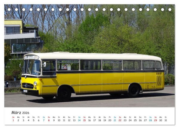 Produktbild: Omnibusse von heute und fr&uuml;her (Tischkalender 2026 DIN A5 quer), CALVENDO Monatskalender
