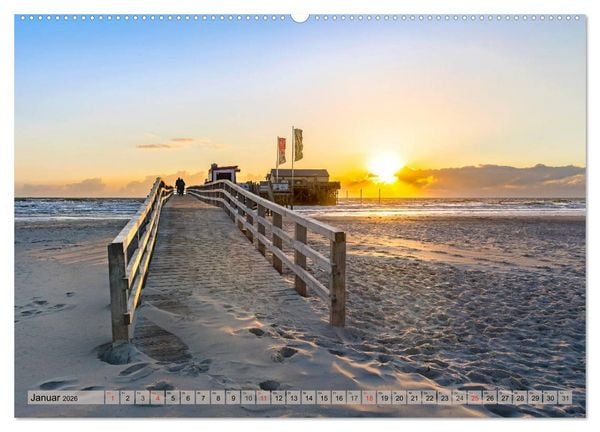 Produktbild: St. Peter Ording - Atemberaubende Momente (hochwertiger Premium Wandkalender 2026 DIN A2 quer), Kunstdruck in Hochglanz