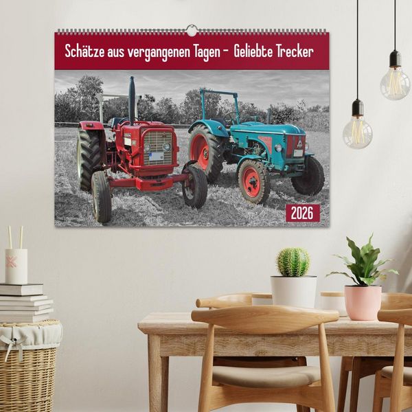 Produktbild: Sch&auml;tze aus vergangenen Tagen - geliebte Trecker (Wandkalender 2026 DIN A2 quer), CALVENDO Monatskalender