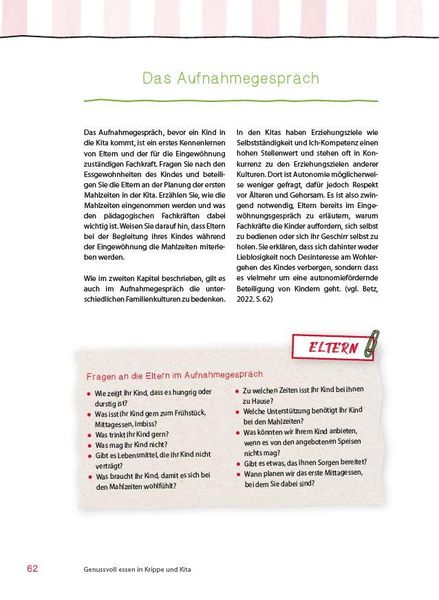 Produktbild: Genussvoll essen in Krippe und Kita