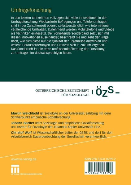 Produktbild: Umfrageforschung