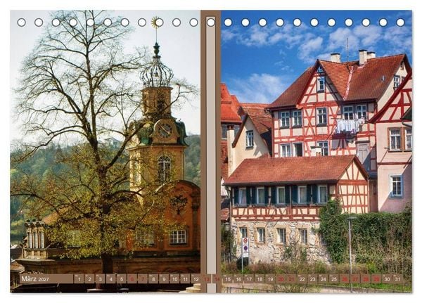 Produktbild: Stadtspaziergang durch Schw&auml;bisch Hall (Tischkalender 2027 DIN A5 quer), CALVENDO Monatskalender
