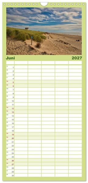 Produktbild: Familienplaner 2027 - Streifzug durch Nordholland mit 5 Spalten (Wandkalender, 21 x 45 cm) CALVENDO