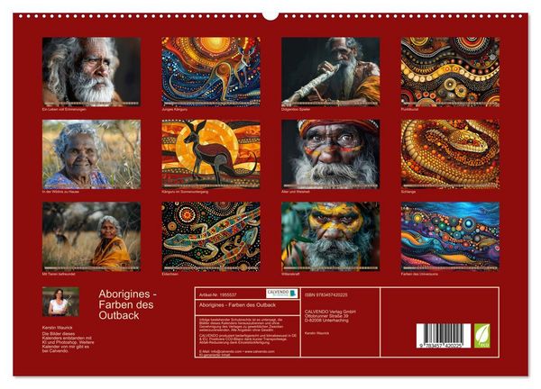 Produktbild: Aborigines - Farben des Outback (hochwertiger Premium Wandkalender 2026 DIN A2 quer), Kunstdruck in Hochglanz