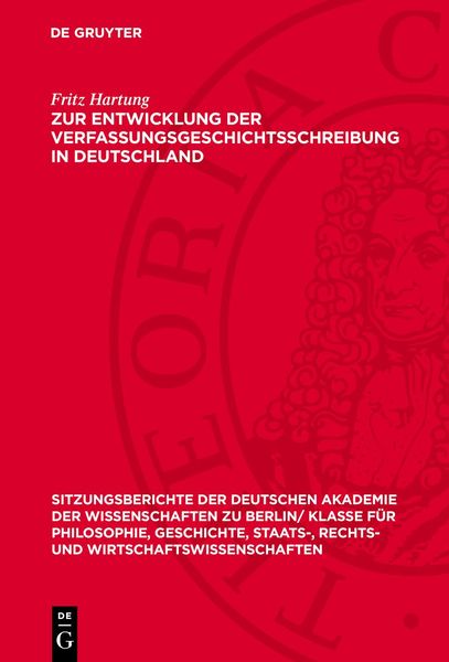 Produktbild: Zur Entwicklung der Verfassungsgeschichtsschreibung in Deutschland