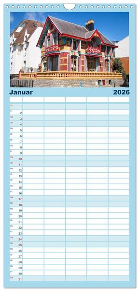 Produktbild: Familienplaner 2026 - Frankreichs Norden - Entlang der C&ocirc;te d'Opale mit 5 Spalten (Wandkalender, 21 x 45 cm) CALVENDO