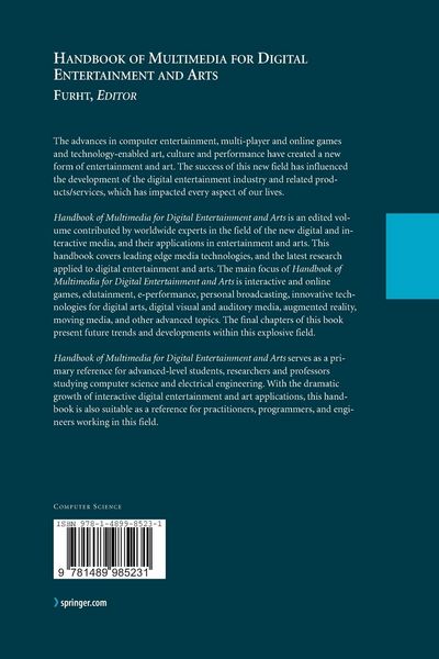 Produktbild: Handbook of Multimedia for Digital Entertainment and Arts
