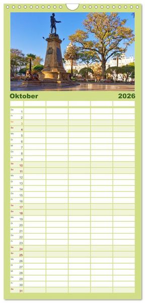 Produktbild: Familienplaner 2026 - Entdecke Bolivien mit 5 Spalten (Wandkalender, 21 x 45 cm) CALVENDO