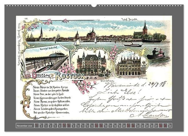 Produktbild: Gru&szlig; aus Rostock (hochwertiger Premium Wandkalender 2026 DIN A2 quer), Kunstdruck in Hochglanz