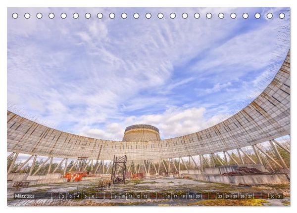 Produktbild: Tschernobyl - Die Sperrzone um das Atomkraftwerk (Tischkalender 2026 DIN A5 quer), CALVENDO Monatskalender