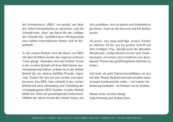 Produktbild: Resilient durchs Schuljahr: Mein sicherer Ort, meine Gef&uuml;hle, meine Sinne