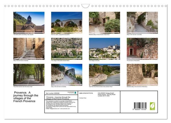 Produktbild: Provence. A journey through the villages of the French Provence (Wall Calendar 2027 DIN A3 landscape), CALVENDO 12 Month Wall Calendar