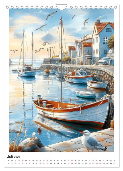 Produktbild: Maritimes Leben im Hafen (Wandkalender 2026 DIN A4 hoch), CALVENDO Monatskalender
