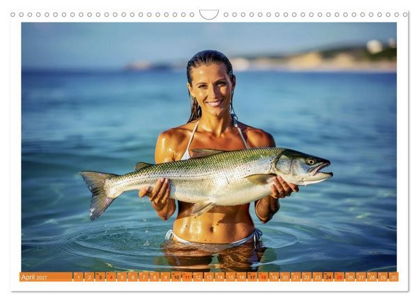 Produktbild: Sexy - Girls mit gro&szlig;en Lachsen (Wandkalender 2027 DIN A3 quer), CALVENDO Monatskalender