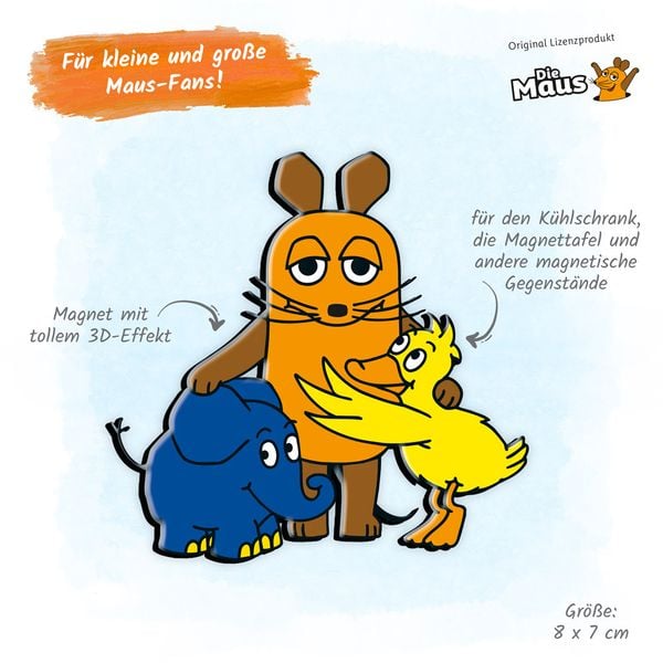 Produktbild: Tr&ouml;tsch Die Maus 3D-Magnet Maus und Freunde