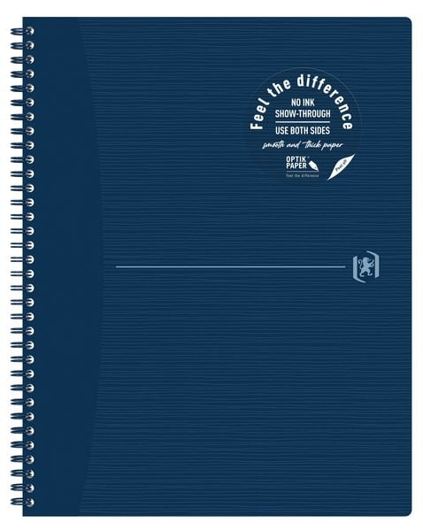 Produktbild: Oxford Spiralbuch Origins A4, 5mm kariert, 70 Blatt, Optik Paper, SCRIBZEE&reg; kompatibel, blau