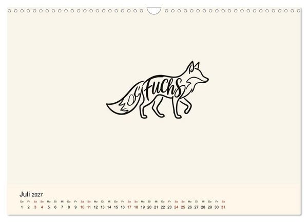 Produktbild: Buchstabentiere (Wandkalender 2027 DIN A3 quer), CALVENDO Monatskalender