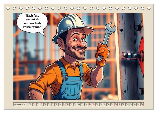 Produktbild: Meisterhaft daneben &ndash; Die witzige Seite des Handwerks (Tischkalender 2026 DIN A5 quer), CALVENDO Monatskalender