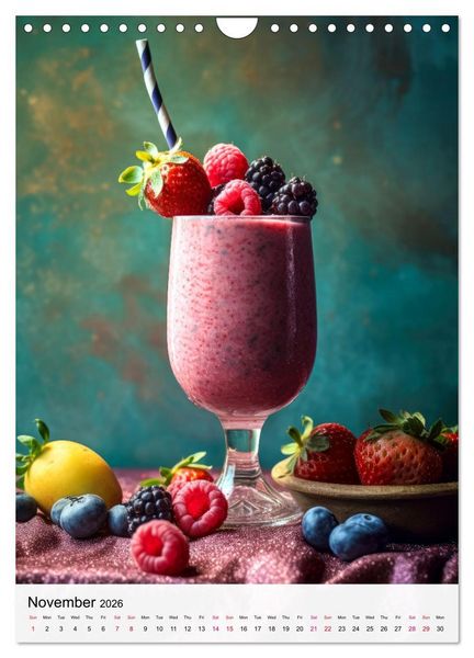 Produktbild: Smoothie Symphony (Wall Calendar 2026 DIN A4 portrait), CALVENDO 12 Month Wall Calendar