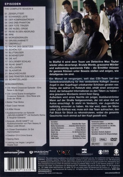 Produktbild: CSI: NY - Season 6 [6 DVDs]