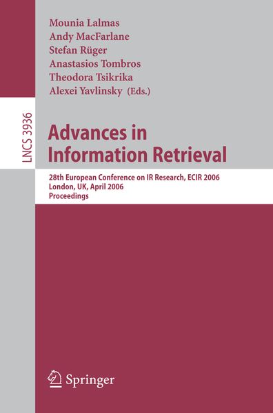 Produktbild: Advances in Information Retrieval