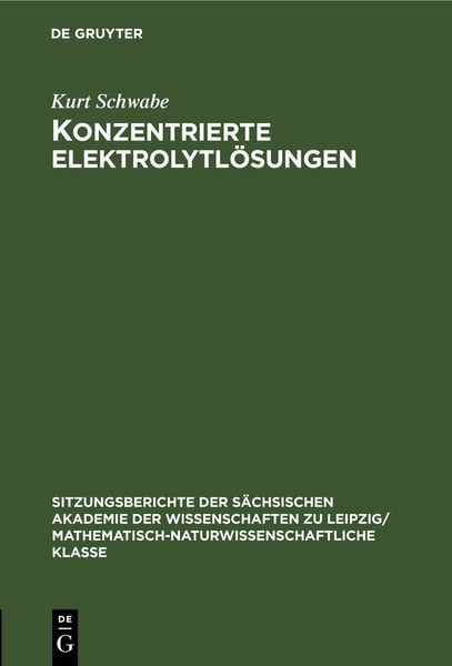 Produktbild: Konzentrierte Elektrolytl&ouml;sungen