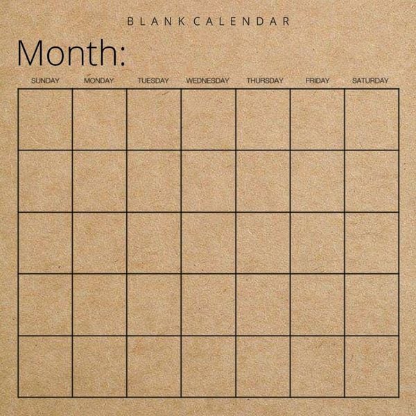 Produktbild: Blank Calendar