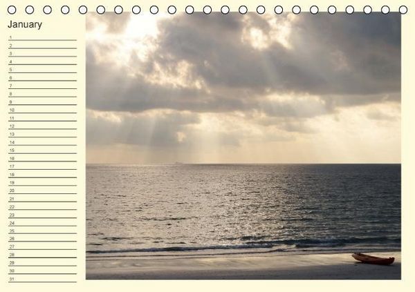 Produktbild: Colours by the sea / Birthday Calendar / UK-Version (Table Calendar perpetual DIN A5 Landscape)