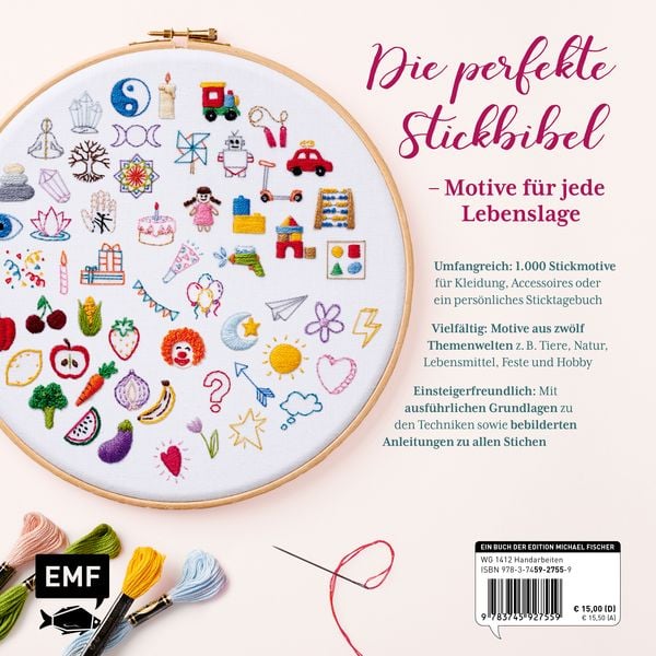Produktbild: 1000 x Sticken &ndash; Die gro&szlig;e Motivsammlung