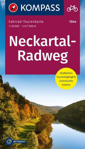 Produktbild: KOMPASS Fahrrad-Tourenkarte Neckartal-Radweg 1:50.000