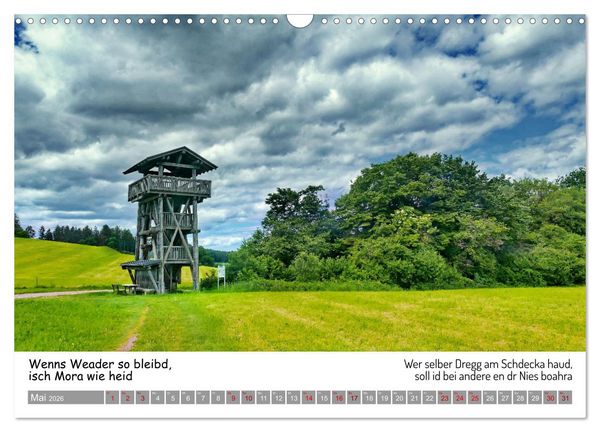 Produktbild: 03 Schw&auml;bische Sprichw&ouml;rter - D&ouml;s au no! (Wandkalender 2026 DIN A3 quer), CALVENDO Monatskalender