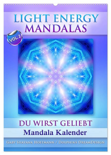 Produktbild: Light Energy Mandalas - Kalender - Vol. 2 (Wandkalender 2026 DIN A2 hoch), CALVENDO Monatskalender
