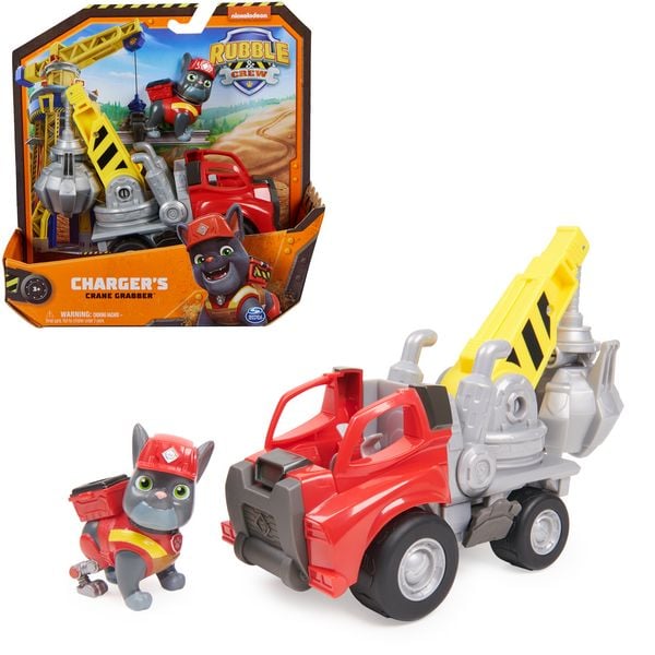 Produktbild: Rubble & Crew - Kran-Baufahrzeug mit Charger-Figur (Basis Fahrzeug)