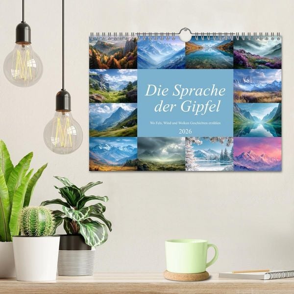 Produktbild: Die Sprache der Gipfel (Wandkalender 2026 DIN A4 quer), CALVENDO Monatskalender