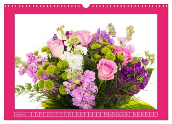 Produktbild: F&uuml;r jeden Monat ein Dankesch&ouml;n an Dich! - 12 Blumenstr&auml;u&szlig;e (Wandkalender 2026 DIN A3 quer), CALVENDO Monatskalender