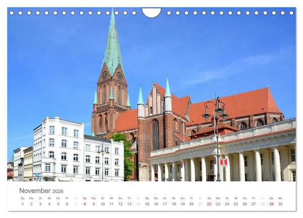 Produktbild: Schwerin - Impressionen (Wandkalender 2026 DIN A4 quer), CALVENDO Monatskalender