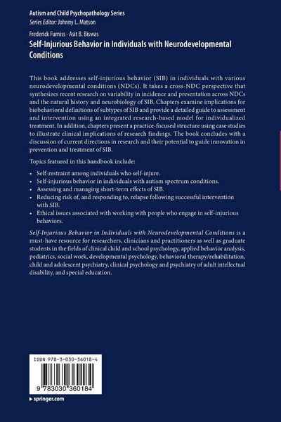 Produktbild: Self-Injurious Behavior in Individuals with Neurodevelopmental Conditions