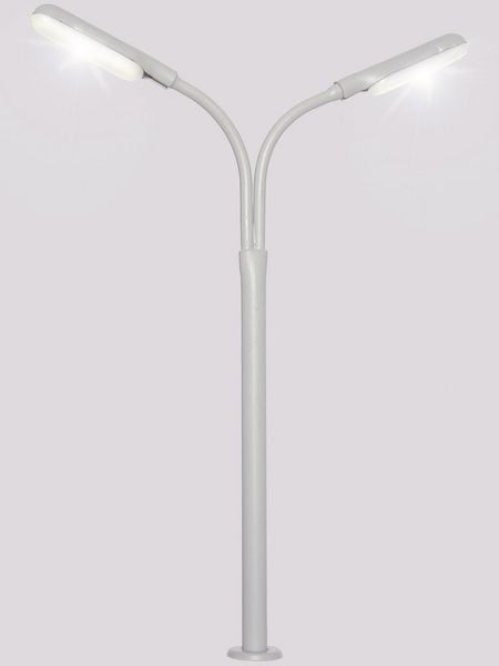 Produktbild: Viessmann Modelltechnik H0 Peitschenleuchte doppelt Fertigmodell 6095 1St.